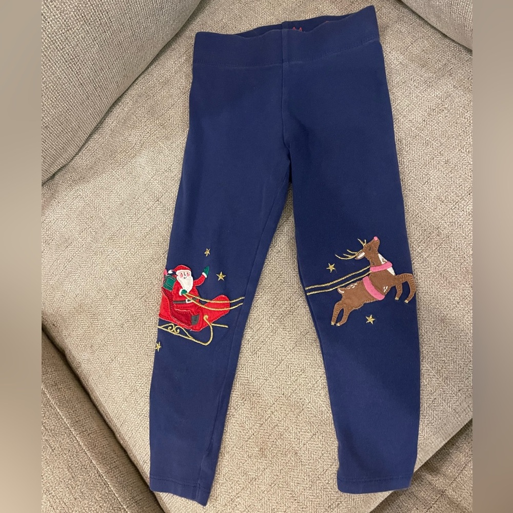 Girls Mini Boden Christmas Leggings